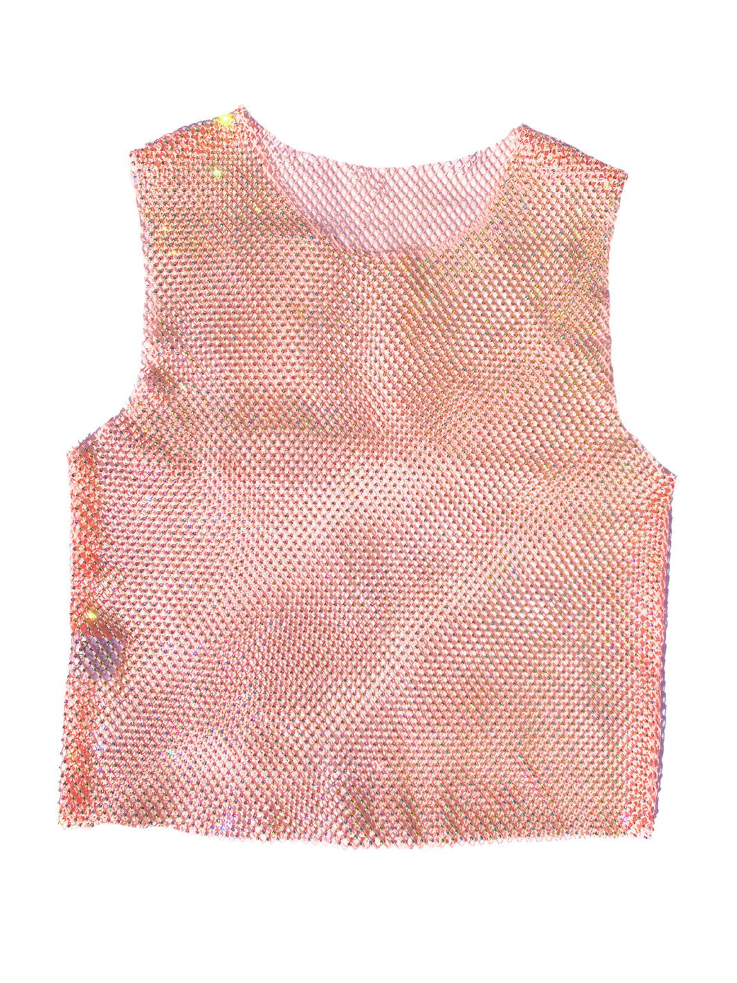 RHINESTONE SLEEVELESS TOP - PINK