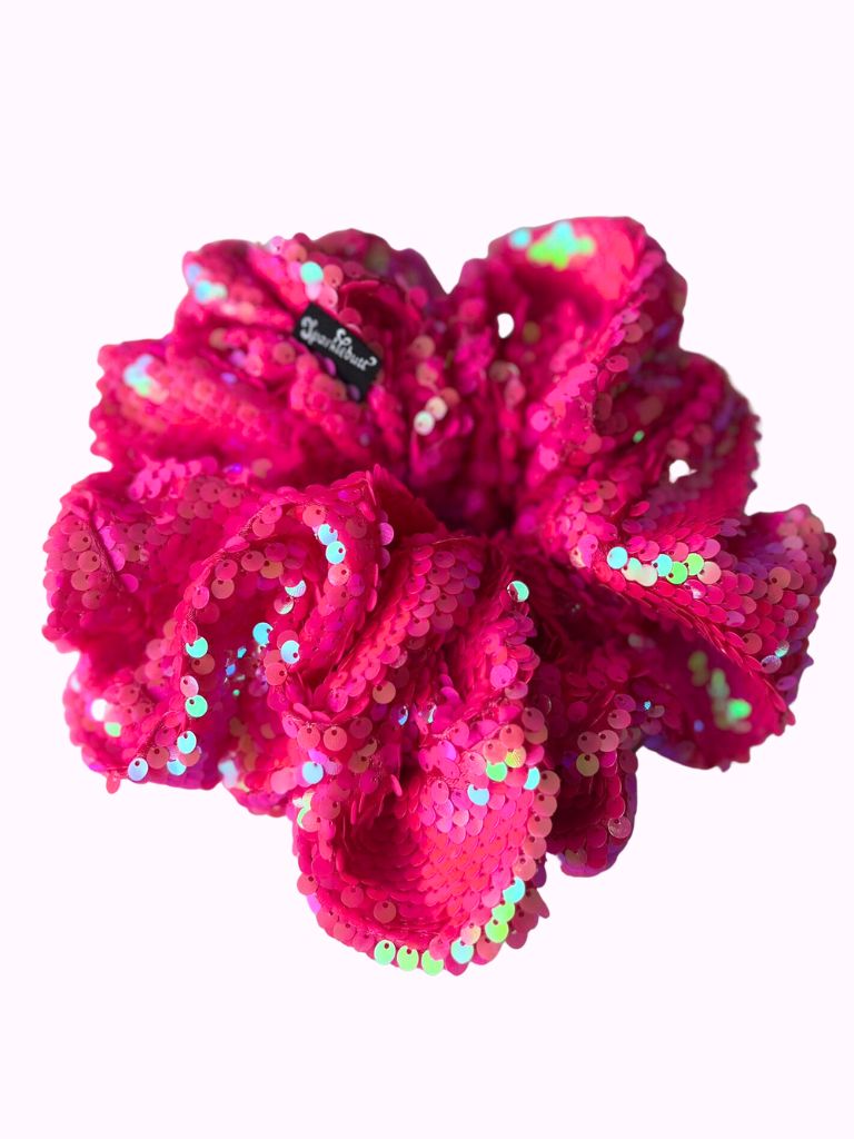 PINK SEQUIN OVERSIZED SCRUNCHIE