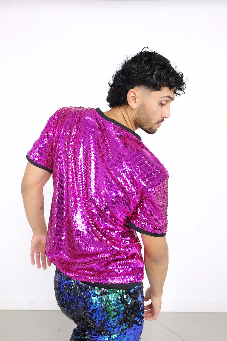 PINK SEQUIN T-SHIRT