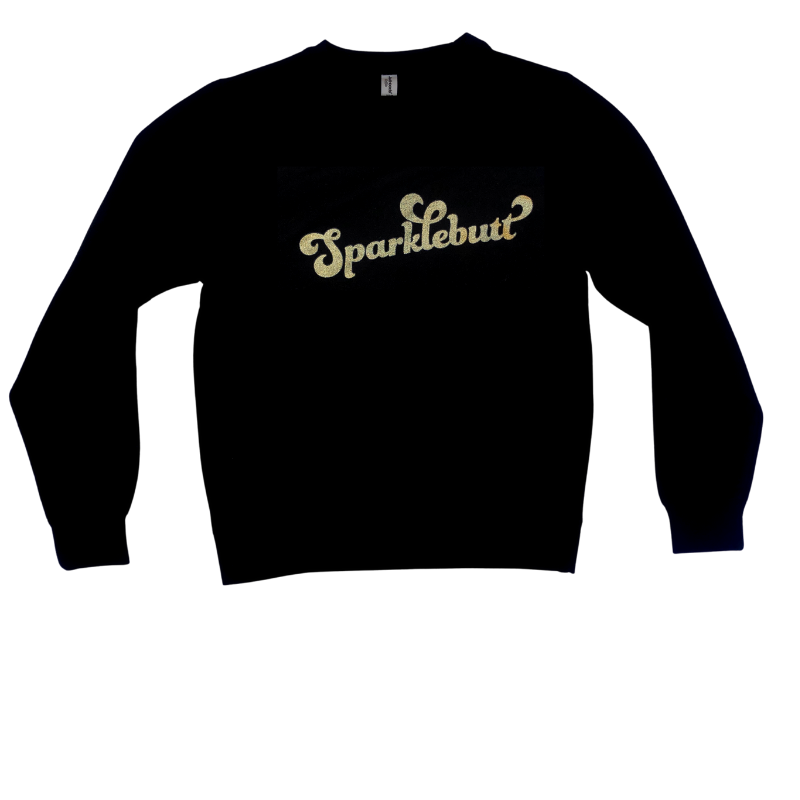 UNISEX SPARKLEBUTT JUMPER - BLACK