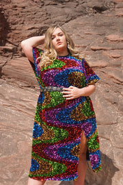 Isolated Heroes Rainbow Sequin Dress