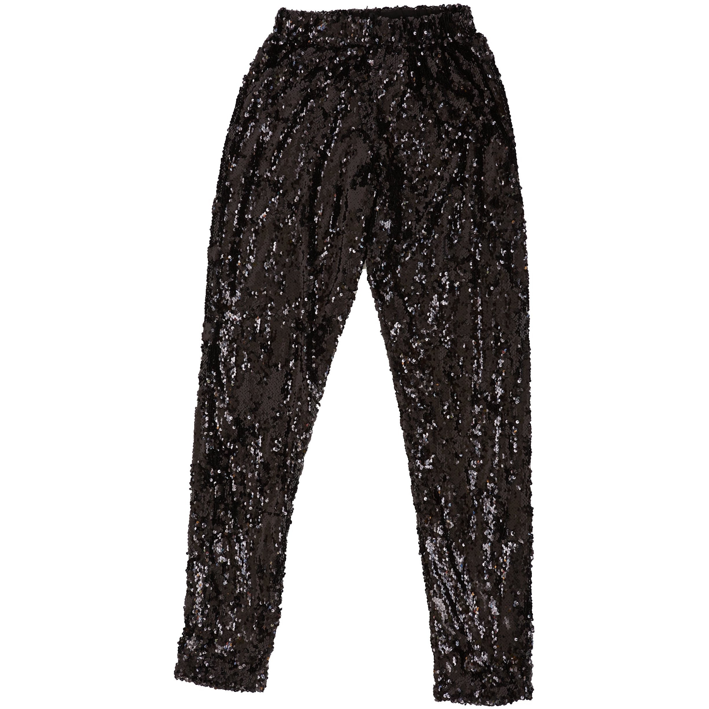 WOMENS BLACK SEQUIN PANTS Sparklebutt